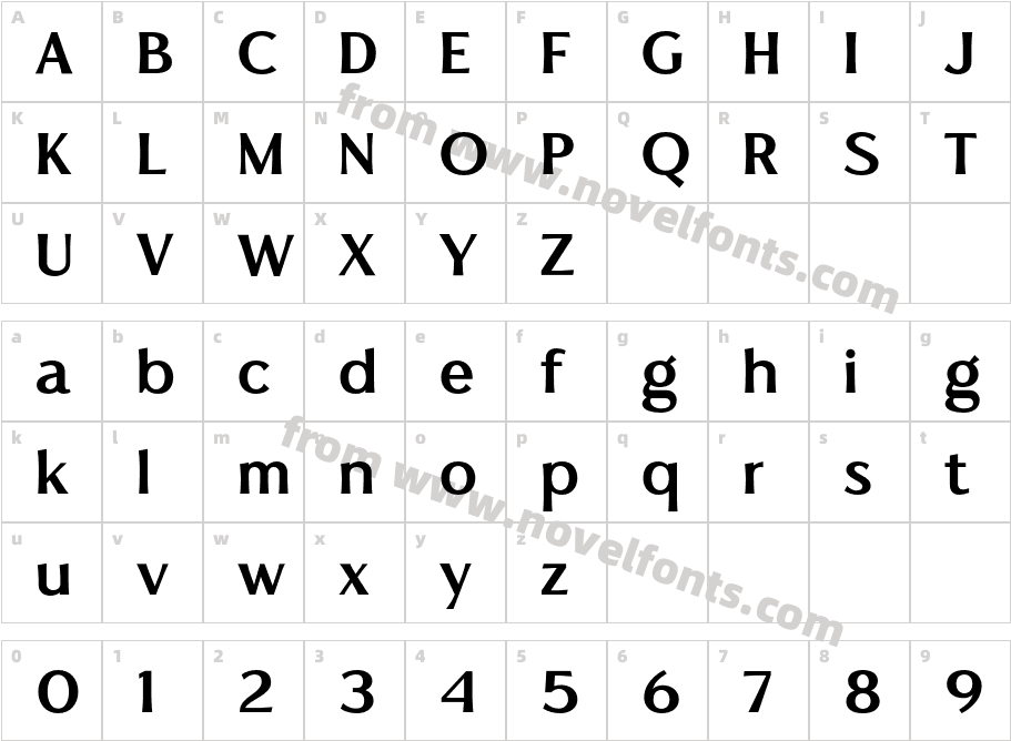 FLAVOUR BoldCharacter Map