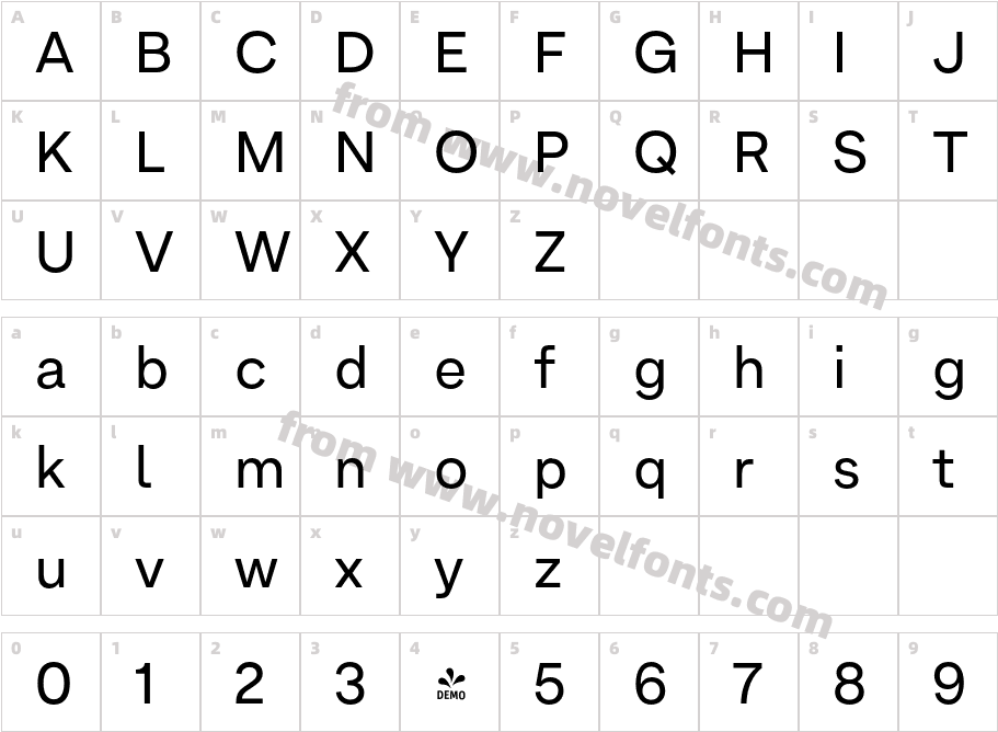 FSP DEMO Armin Grotesk RegularCharacter Map
