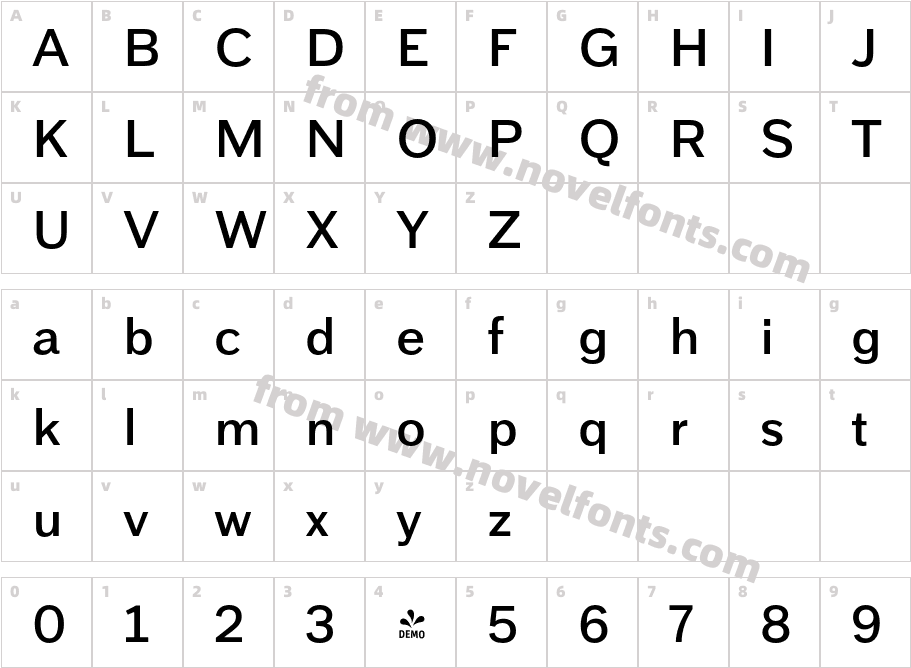 FSP DEMO Armitage Semibold RegularCharacter Map