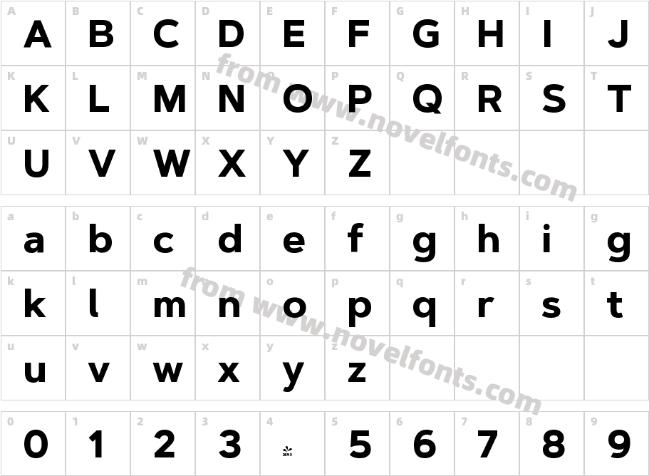 FSP DEMO Artegra Sans BoldCharacter Map
