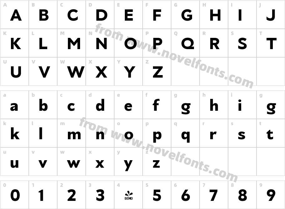 FSP DEMO Bold RegularCharacter Map