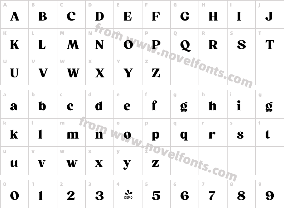 FSP DEMO Briston RegularCharacter Map