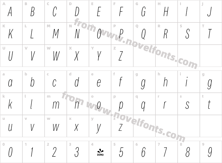 FSP DEMO Bruta Pro Compressed Ex Light It RegularCharacter Map