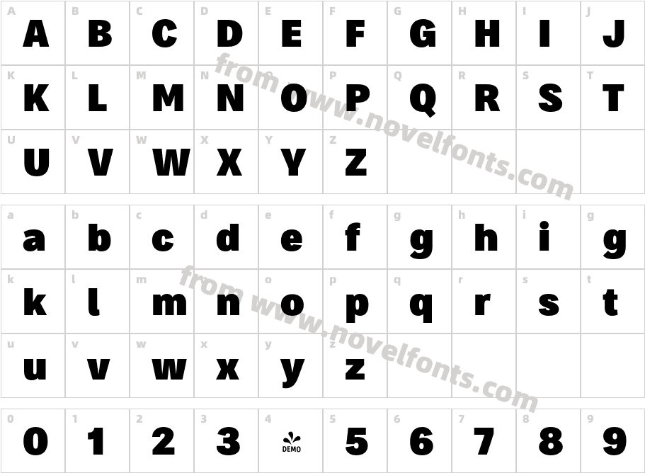 FSP DEMO Bruta Pro Condensed Black RegularCharacter Map
