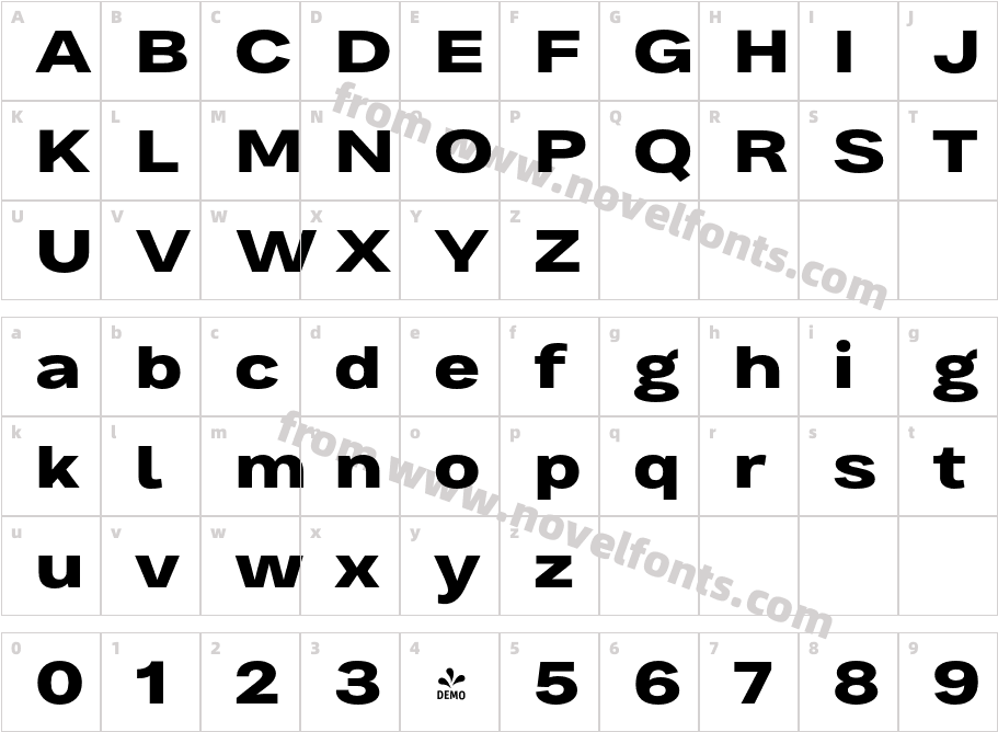 FSP DEMO Bruta Pro Extended Extra Bold RegularCharacter Map