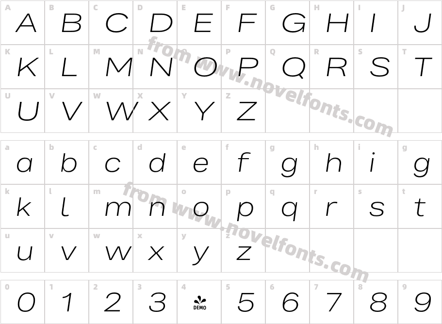 FSP DEMO Bruta Pro Extended Light Italic RegularCharacter Map