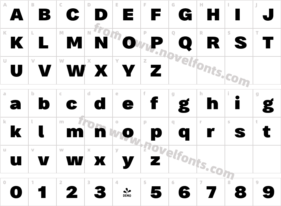 FSP DEMO Bruta Pro Regular Black RegularCharacter Map