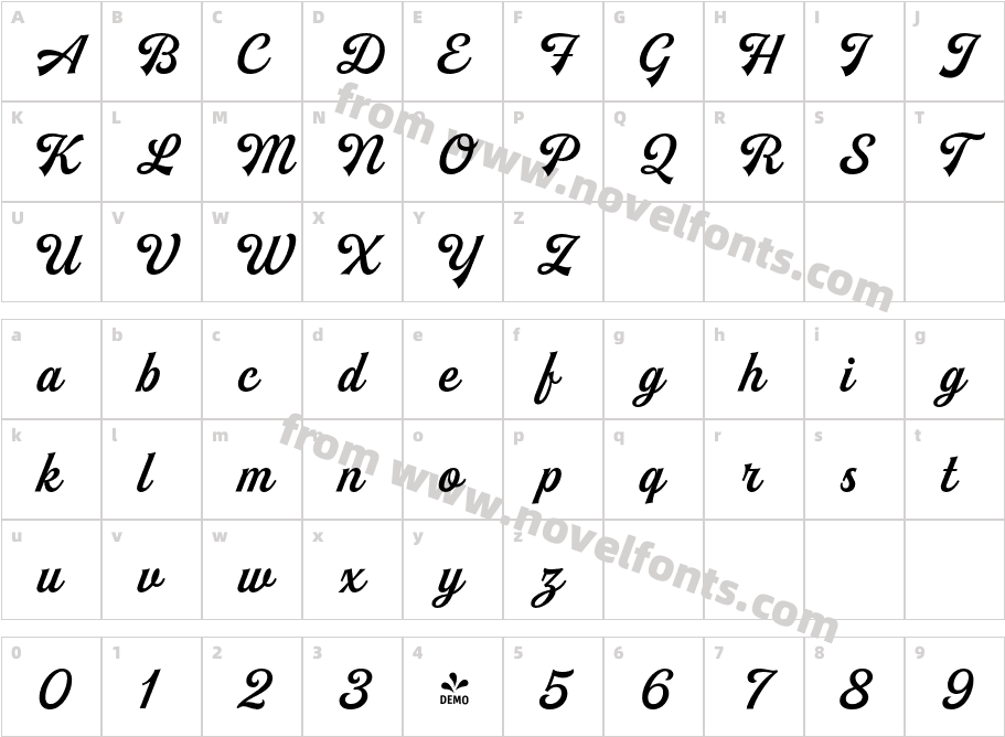 FSP DEMO Buinton RegularCharacter Map