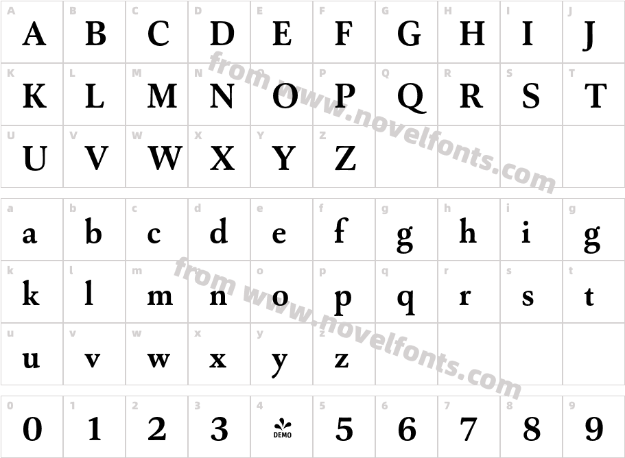 FSP DEMO Capricho BoldCharacter Map