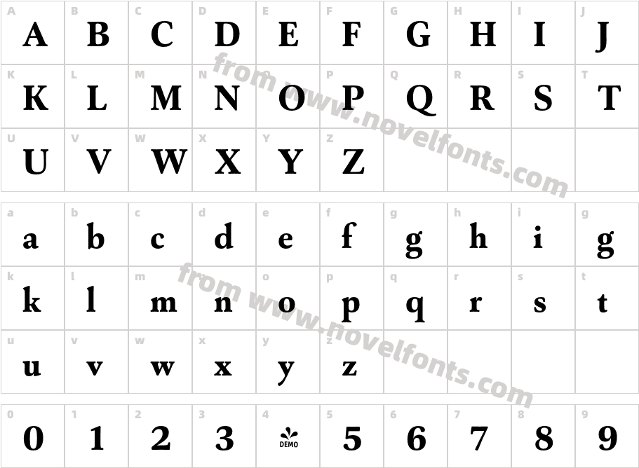 FSP DEMO Capricho Extrabold RegularCharacter Map