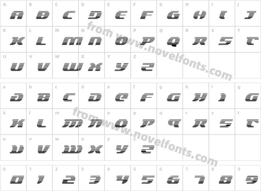 Lord of the Sith Gradient ItalCharacter Map