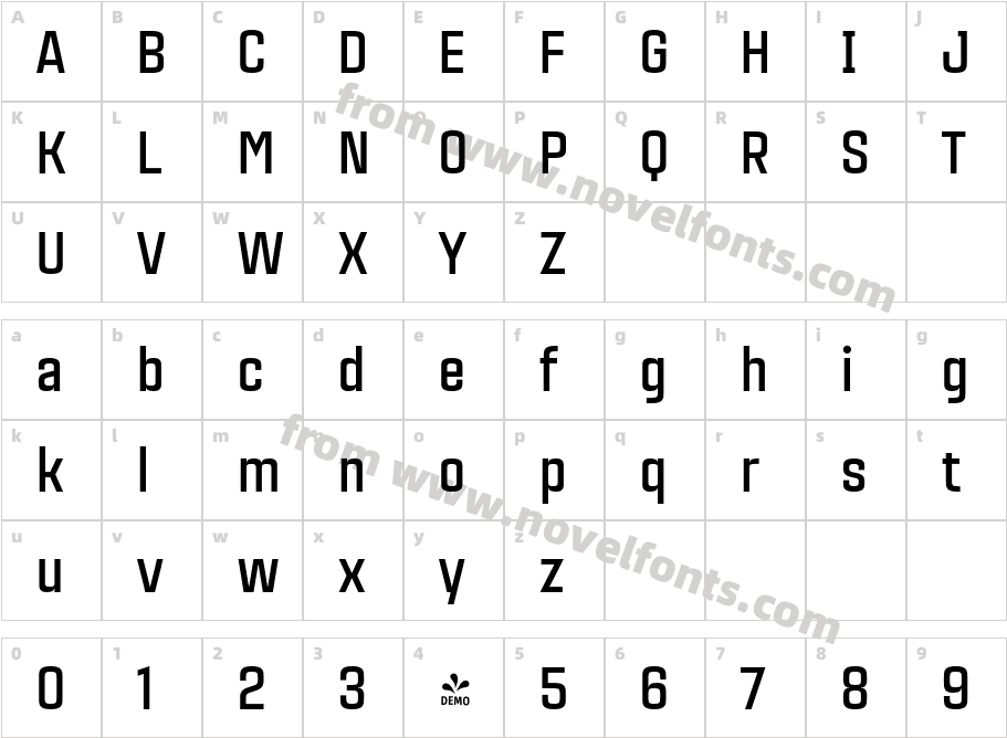 FSP DEMO Citadina Bold RegularCharacter Map