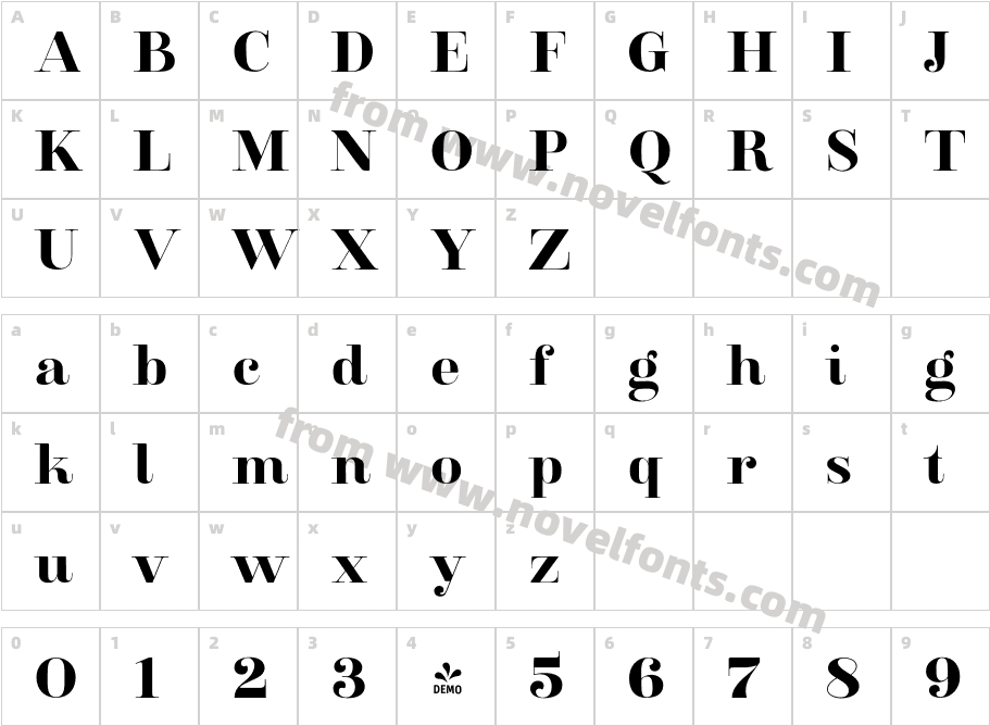 FSP DEMO Clarize BoldCharacter Map