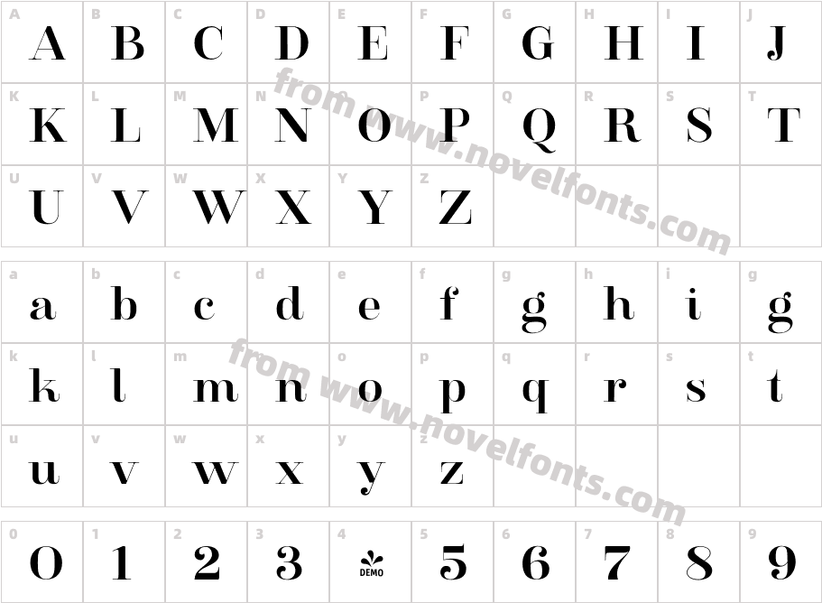 FSP DEMO Clarize Medium RegularCharacter Map