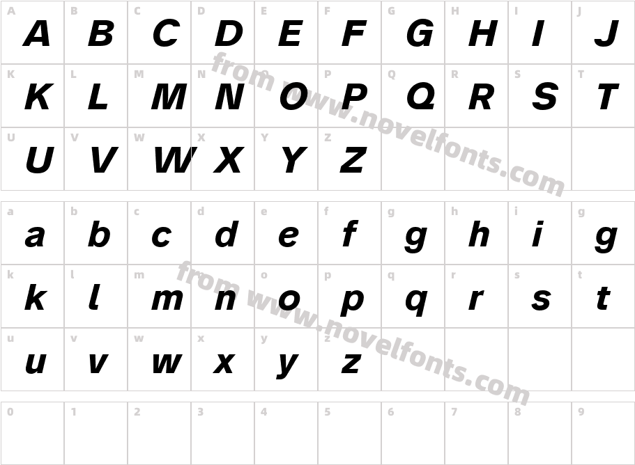 Analogue ReducedCharacter Map