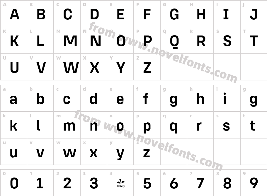 FSP DEMO Config Alt Semibold RegularCharacter Map