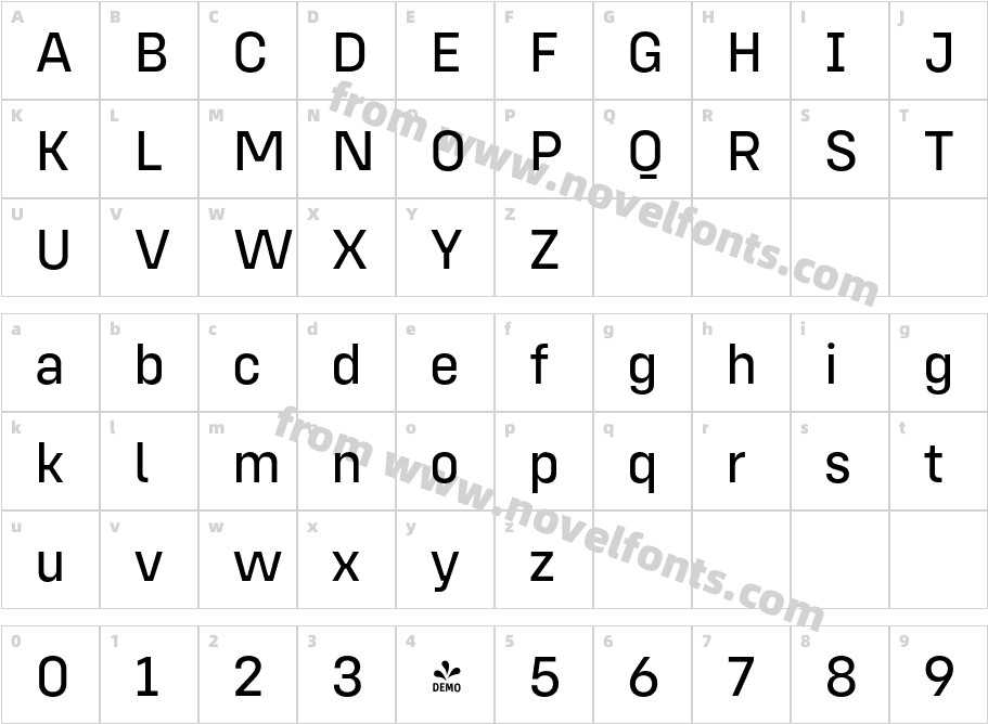 FSP DEMO Config Alt Text RegularCharacter Map