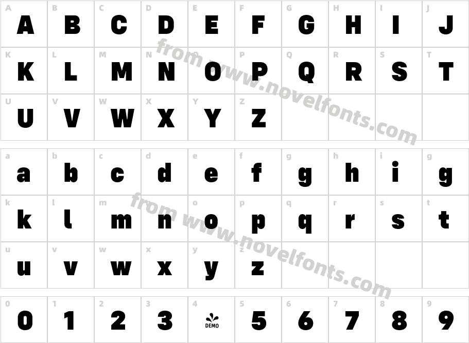 FSP DEMO Config Black RegularCharacter Map