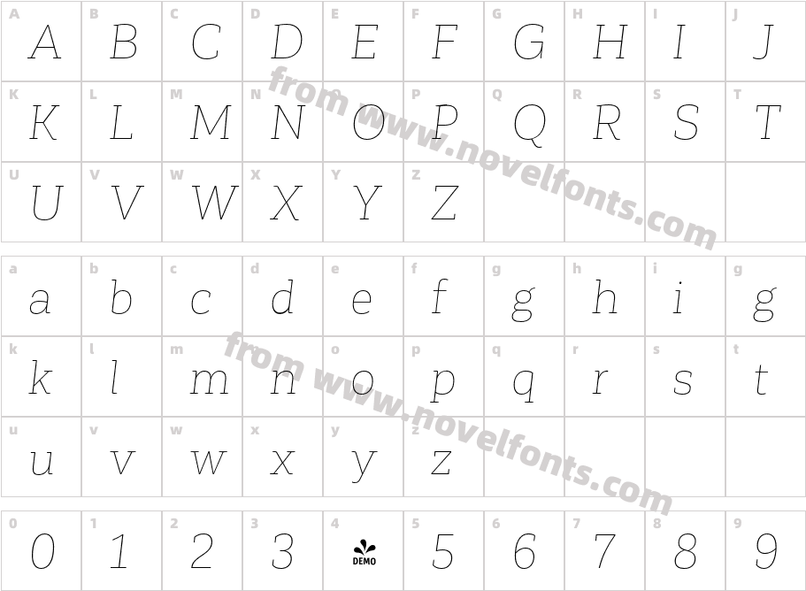 FSP DEMO Corporative Slab Hair It RegularCharacter Map
