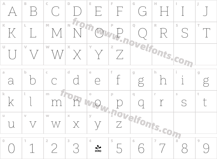 FSP DEMO Corporative Slab Hair RegularCharacter Map