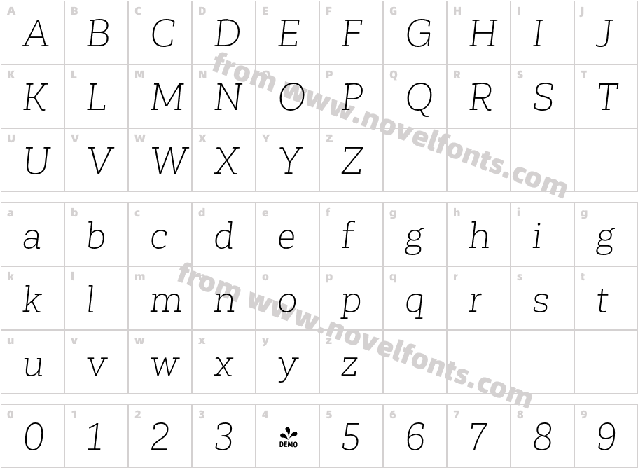 FSP DEMO Corporative Slab Light It RegularCharacter Map