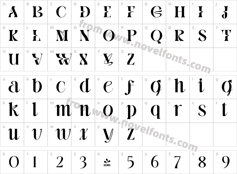 FSP DEMO GIB Eon Bold RegularCharacter Map