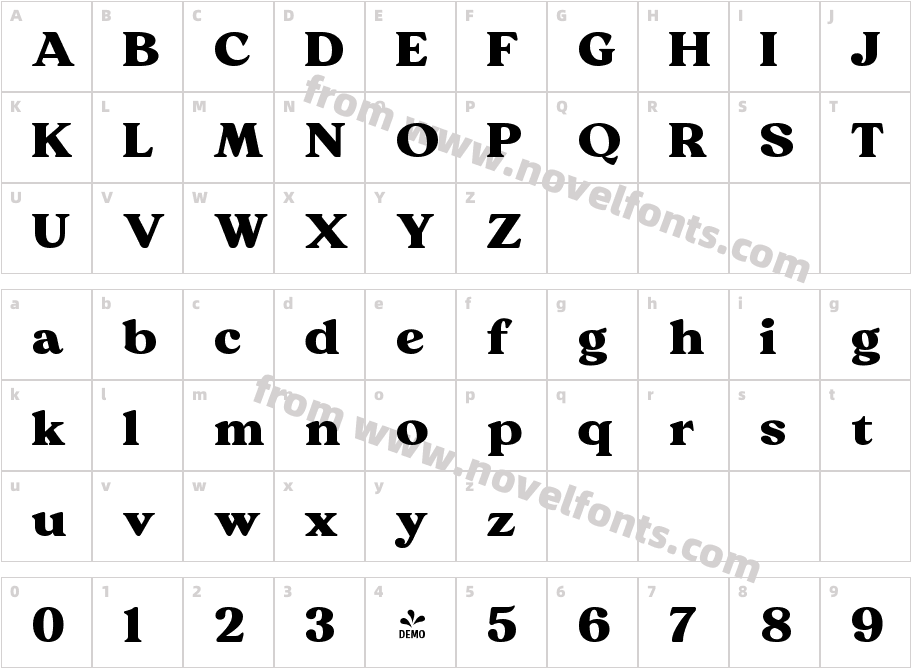 FSP DEMO Giraffe BoldCharacter Map