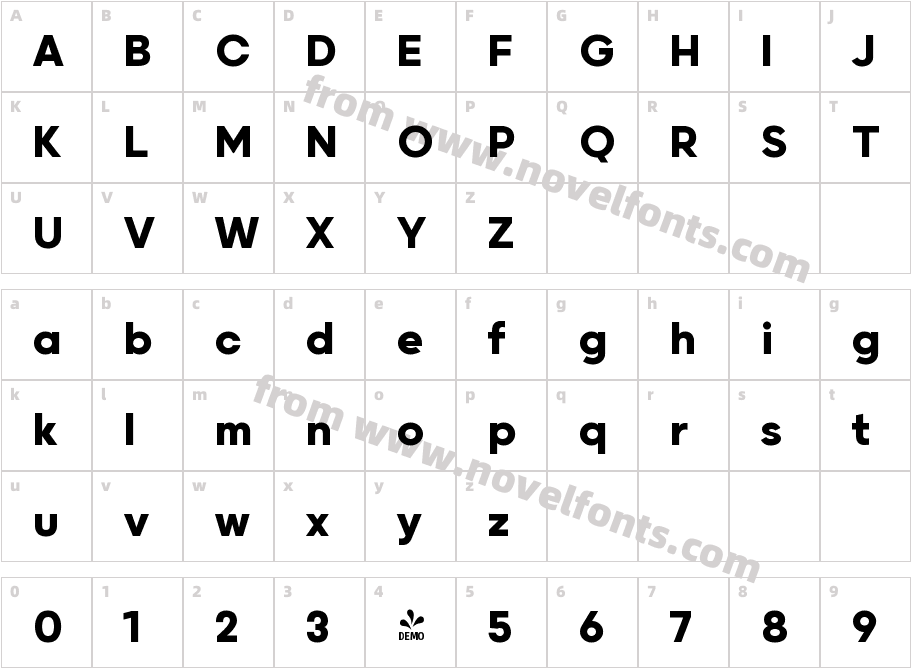 FSP DEMO Grold Bold RegularCharacter Map