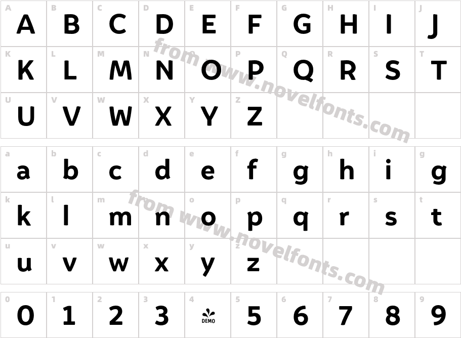 FSP DEMO Igna Sans Black RegularCharacter Map