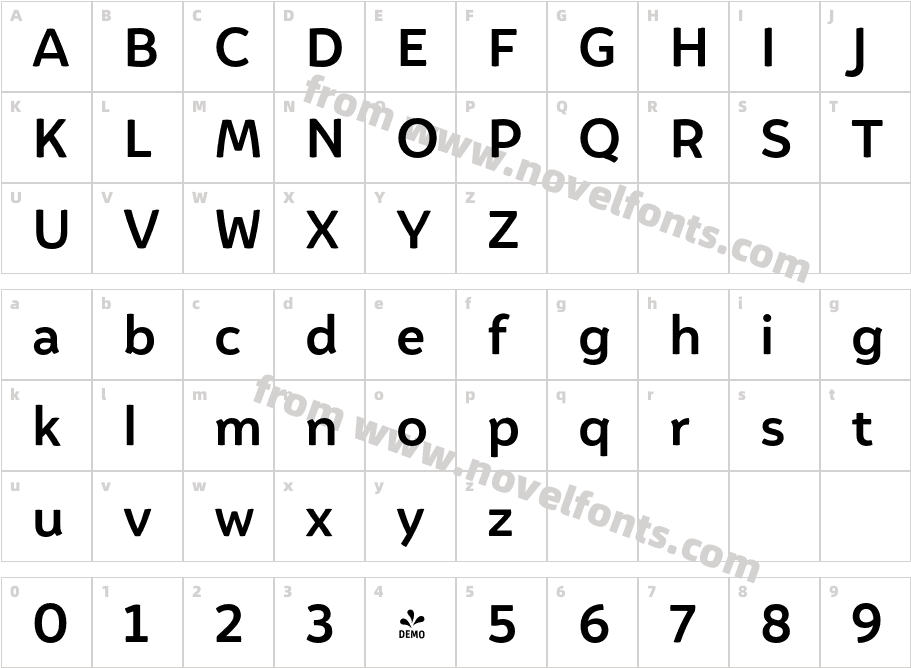 FSP DEMO Igna Sans Bold RegularCharacter Map