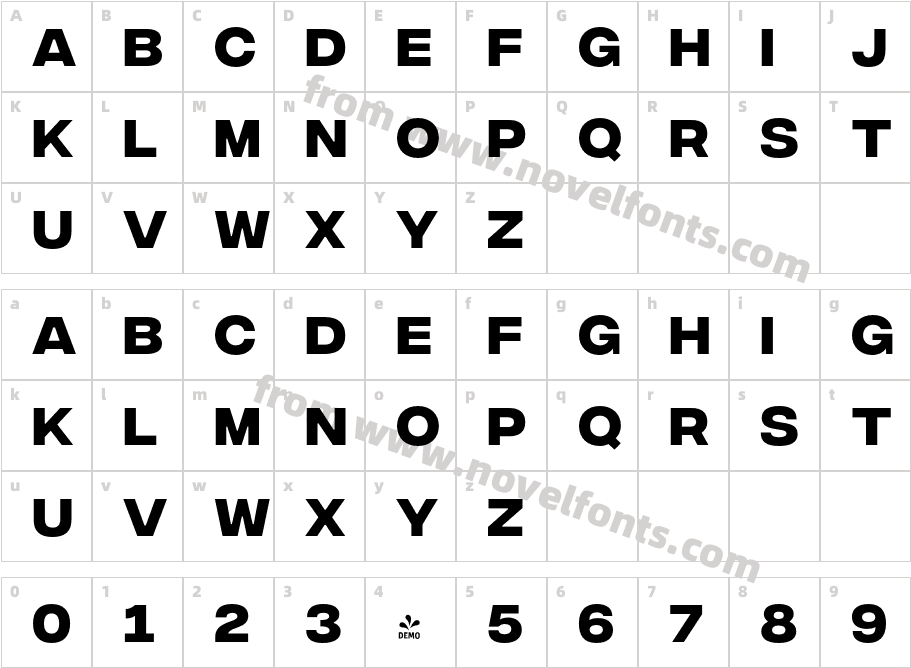FSP DEMO IntegralCF Demi Bold RegularCharacter Map