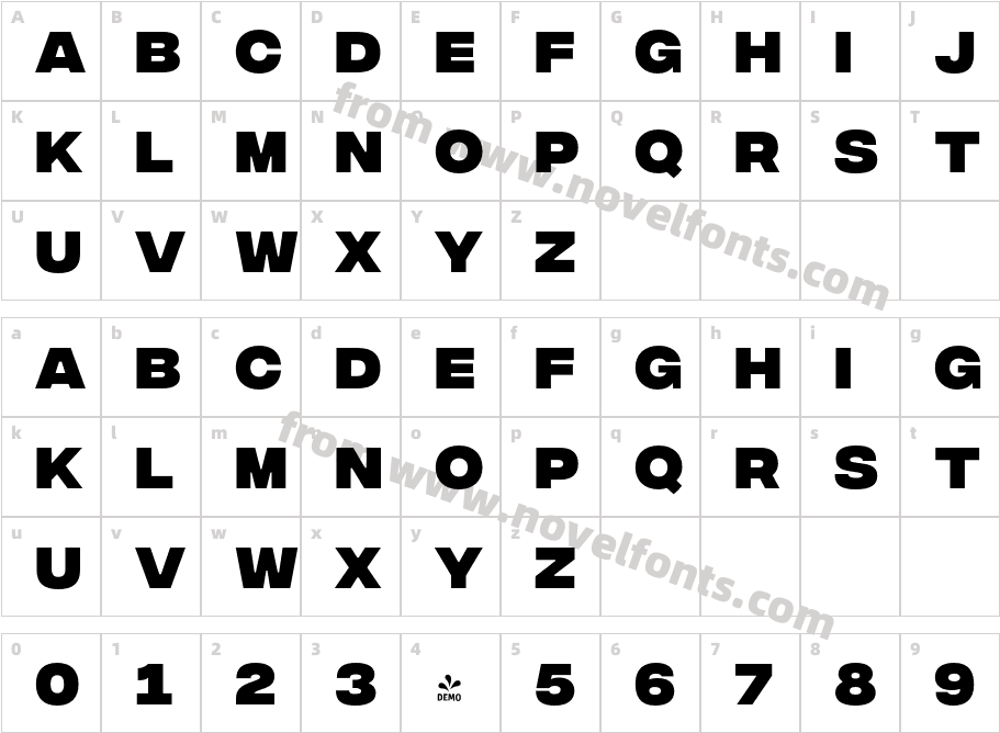 FSP DEMO IntegralCF Extra Bold RegularCharacter Map