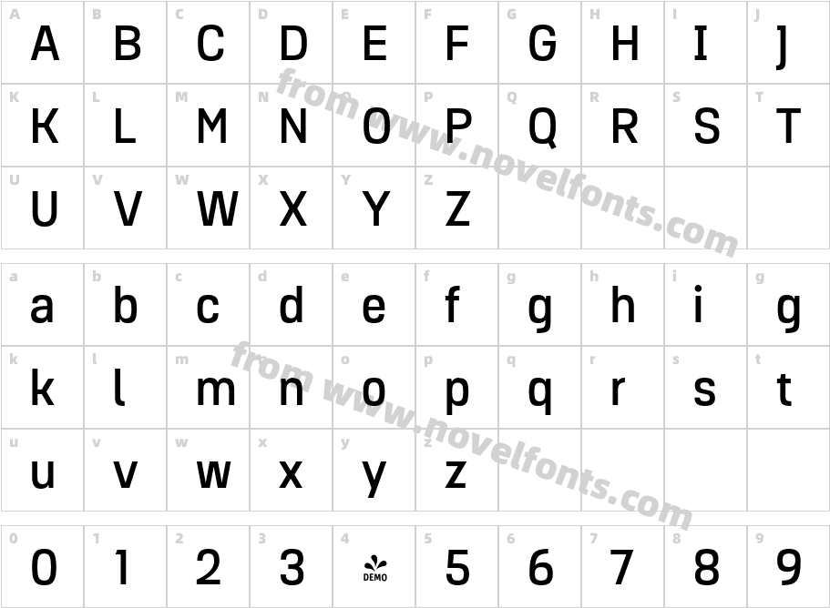 FSP DEMO Intensiva Bold RegularCharacter Map