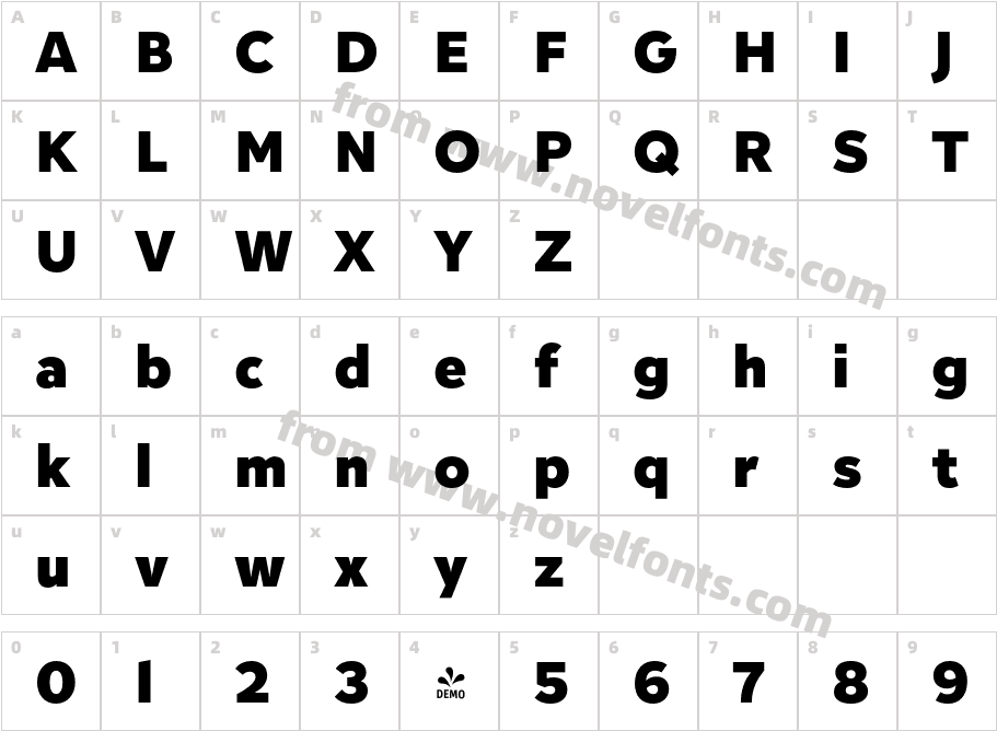 FSP DEMO Inter Sans Heavy RegularCharacter Map