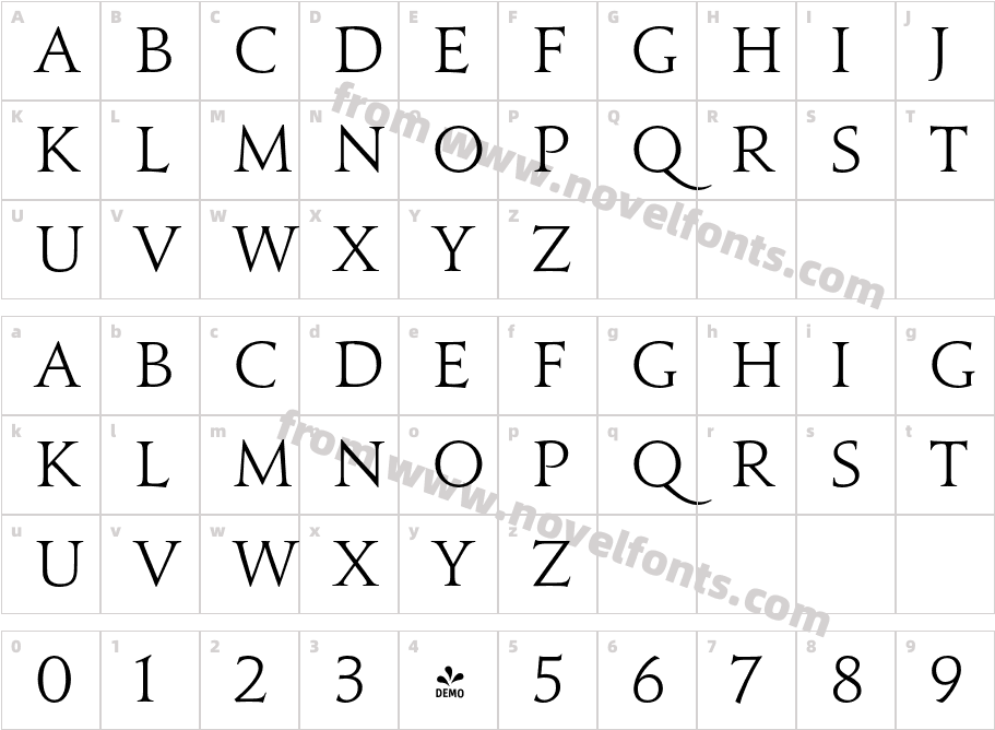 FSP DEMO Jupiter Pro RegularCharacter Map