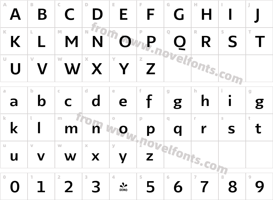 FSP DEMO Lexis BoldCharacter Map