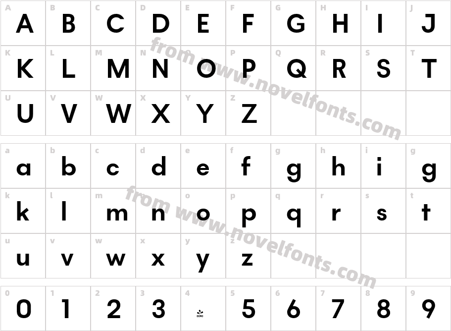 FSP DEMO Lightbox21 Semibold RegularCharacter Map