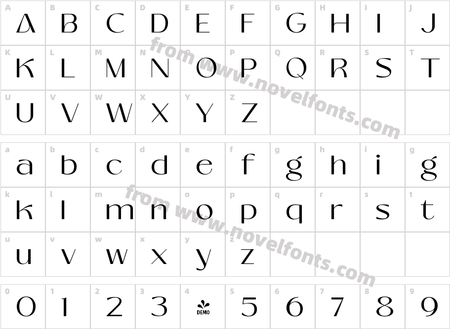 FSP DEMO Mango Style Light RegularCharacter Map