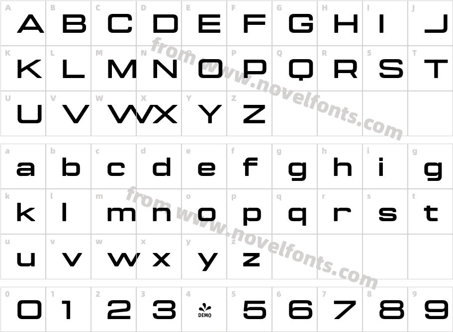 FSP DEMO Manifold ExtendedCF Extra Bold RegularCharacter Map