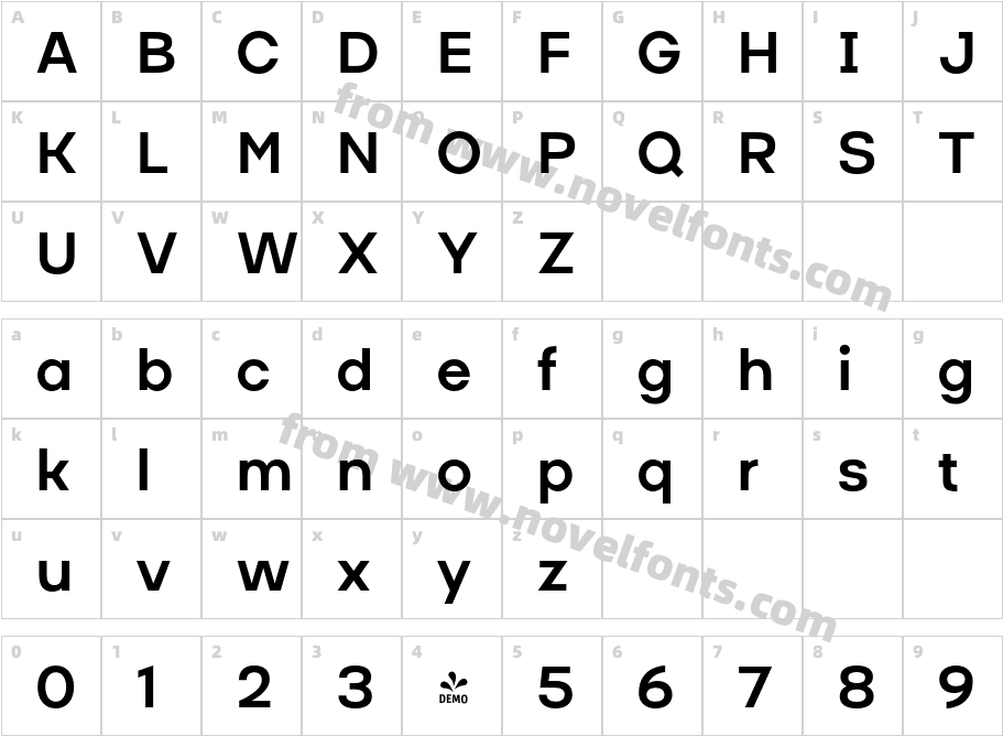 FSP DEMO Masiva Bold RegularCharacter Map