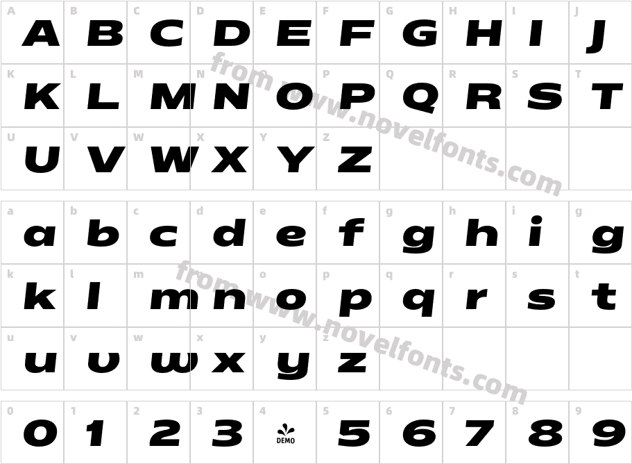 FSP DEMO Matrice Black Bold ItalicCharacter Map