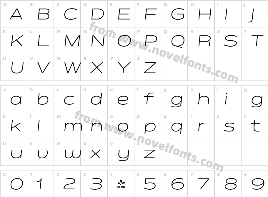 FSP DEMO Matrice Light ItalicCharacter Map