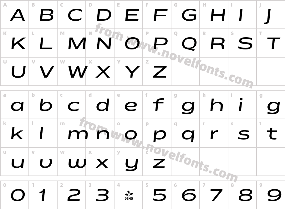 FSP DEMO Matrice Medium ItalicCharacter Map