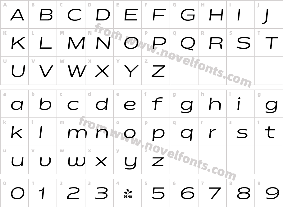 FSP DEMO Matrice Regular ItalicCharacter Map