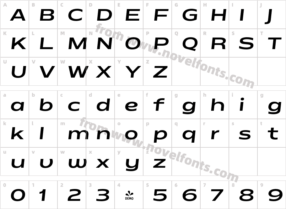 FSP DEMO Matrice Semibold ItalicCharacter Map