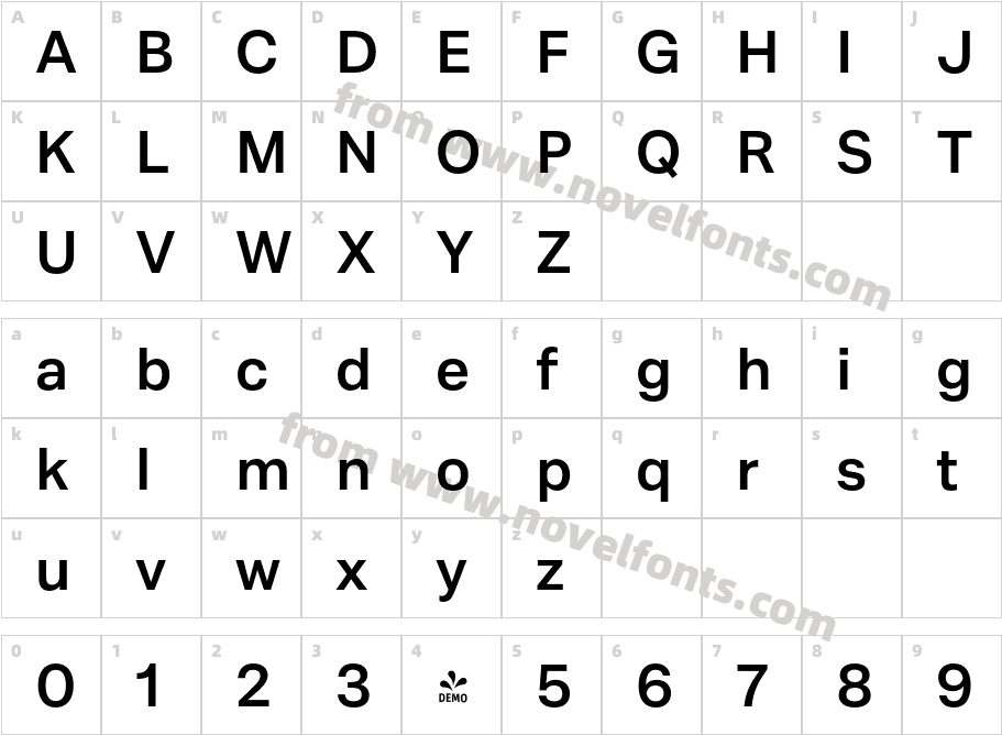FSP DEMO Mazin Semibold RegularCharacter Map