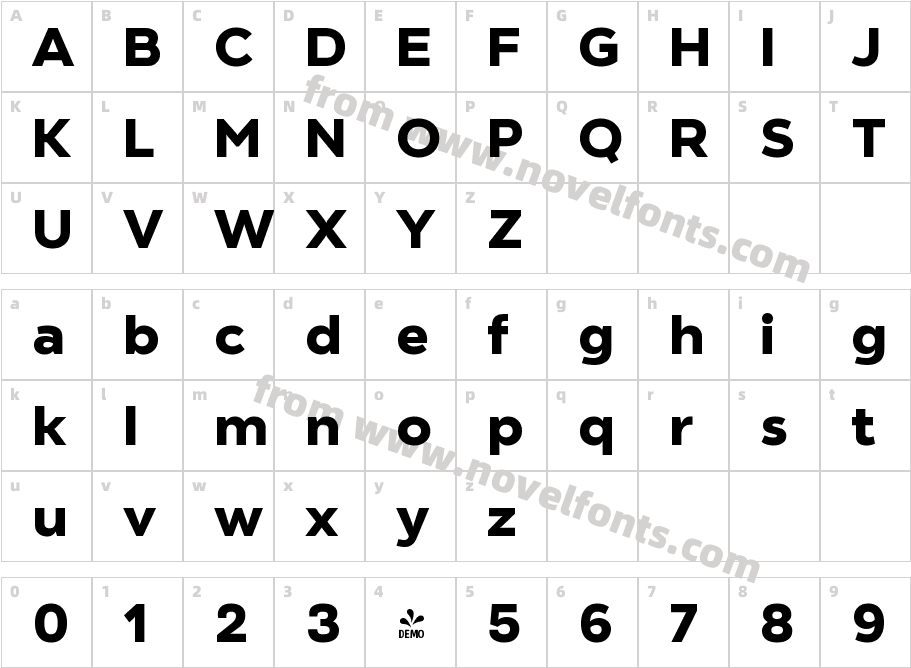 FSP DEMO Modica BoldCharacter Map