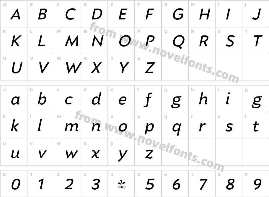 FSP DEMO Nema News Italic ItalicCharacter Map