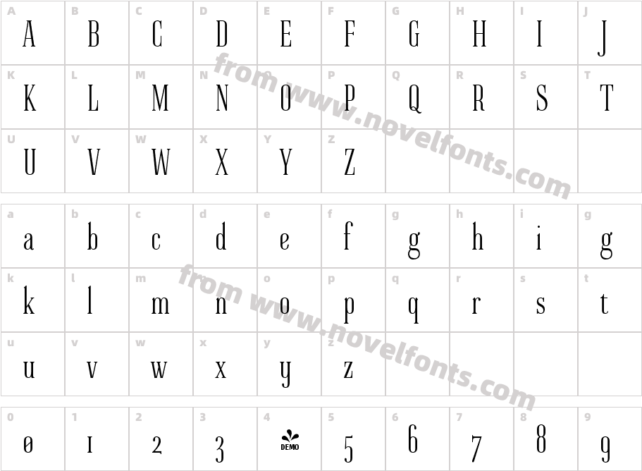 FSP DEMO New Ayres Cond RegularCharacter Map