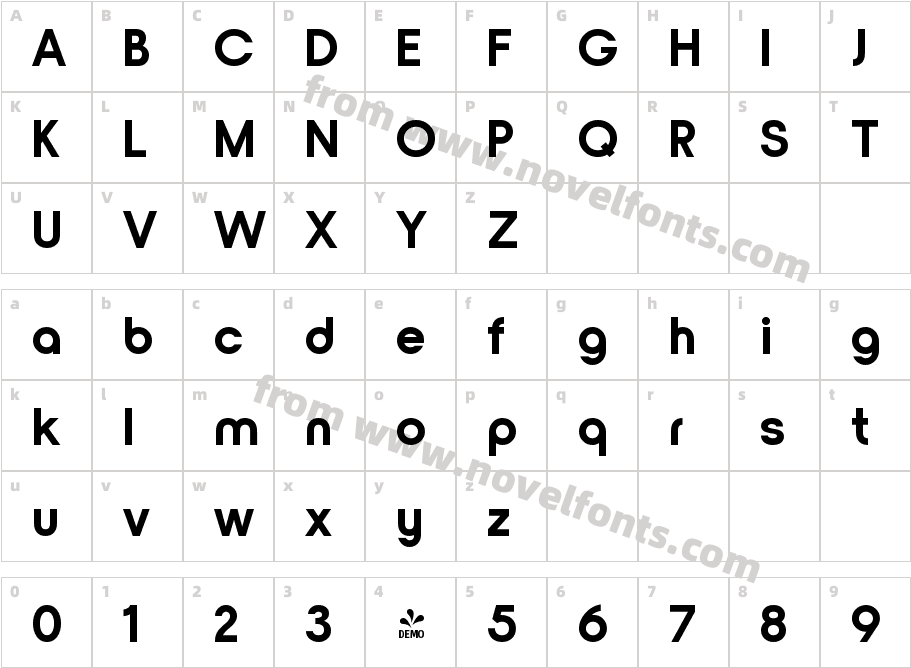FSP DEMO Nordeco BoldCharacter Map